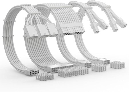 PCIE5.0-4KIT 3-END-180° (For 3090Ti&40SERIES) White