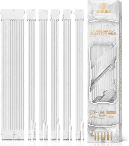 PSU Extension Cable NEW 6KIT - DOUBLE CPU SNOW SERIES