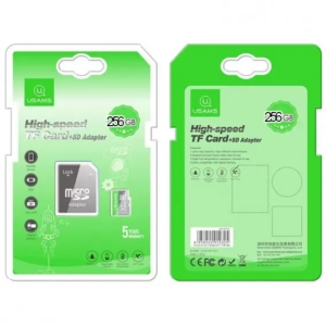 USAMS ZB270 High Speed TF Card 256G+Adapter