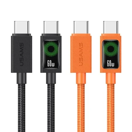USAMS 60W Type-C To Type-C Charging With Light