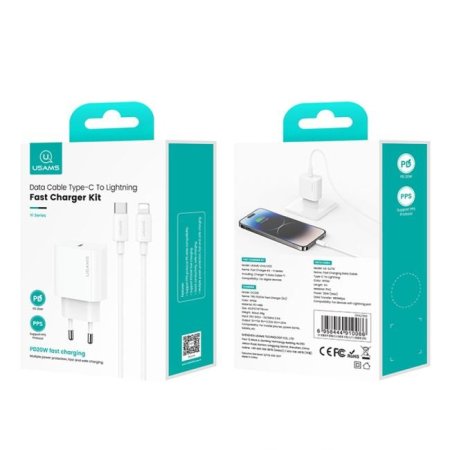 USAMS PD 20W Data Cable Type-C To Type-C Fast Charger Kit